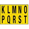 CARTELLI SEGNALATORI Lettere adesive da K a T - in PVC - 56 x 99 mm - 10 et-fg - 1 foglio - nero-giallo (unità vendita 1 pz.)
