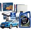 BOSCH Kit Tagliando Nissan Qashqai II Filtri Bosch Filtro Carburante Ufi 5LT Elf 5W30