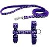 Generic Set di pettorina da passeggio regolabile in poliestere con guinzaglio per animali domestici, anti-rottura, corda di trazione per gatti (XS, viola)