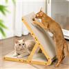 Conlun Tappetino Tiragraffi per Gatti ad A, Graffiatoio 2 in 1 (Verticale e Piatto), Cartone Ondulato Reversibile, Protegge Mobili per Gatti ≤ 7kg, Medio