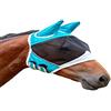 SagaSave Maschera antimosche a maglia fine con orecchie, maschera traspirante per cavalli, maschera anti-zanzara maschera traslucida per cavalli