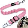 The Fluffy Club Cintura sicurezza cani auto elastica, Cintura per cane (Rosa, 60 cm) | Cintura regolabile 50-75cm con ammortizzatore antiurto. La protezione cane auto ideale da fissare alla pettorina.