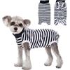 Wisebom Body morbido per cani dopo un intervento chirurgico, traspirante, tuta intera per cani di taglia grande, media e piccola, per prevenire leccare (blu navy, XS)