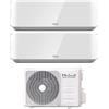 Unical Climatizzatore Condizionatore Unical Dual Split Inverter serie AIR CRISTAL 10+18 con KMX4 28HE R-32 Wi-Fi Optional 10000+18000