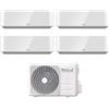 Unical Climatizzatore Condizionatore Unical Quadri Split Inverter serie AIR CRISTAL 10+10+13+18 con KMX4 36HE R-32 Wi-Fi Optional 10000+10000+13000+18000