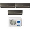 Haier Climatizzatore Condizionatore Haier Trial Split Inverter serie FLEXIS PLUS BLACK 9+9+12 con 3U55S2SR3FA R-32 Wi-Fi Integrato Colore Nero 9000+9000+12000