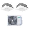 Hisense Climatizzatore Condizionatore Hisense Dual Split Inverter a Cassetta 9+12 con 2AMW42U4RGC R-32 Wi-Fi Optional 9000+12000 con Telecomando e Pannello Incluso