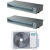 Hisense Climatizzatore Condizionatore Hisense Dual Split Inverter Canalizzato Canalizzabile 9+12 con 2AMW52U4RXC R-32 Wi-Fi Optional 9000+12000 Con Telecomando di Serie