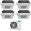 Hisense Climatizzatore Condizionatore Hisense Quadri Split a Cassetta 9+9+9+9 con 4AMW105U4RAA R-32 Wi-Fi Optional 9000+9000+9000+9000 con Telecomando e Pannello Incluso - Novità