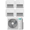 Hisense Climatizzatore Condizionatore Hisense Quadri Split Console 9+9+9+9 con 5AMW105U4RQC R-32 Wi-Fi Optional con Telecomando di serie 9000+9000+9000+9000