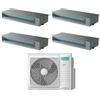 Hisense Climatizzatore Condizionatore Hisense Quadri Split Inverter Canalizzato Canalizzabile 9+9+9+18 con 5AMW105U4RQC R-32 Wi-Fi Optional 9000+9000+9000+18000 Con Telecomando di Serie