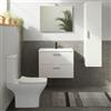 VITRA Mobile Bagno sospeso Vitra con Lavabo colore Bianco Lucido 80 cm