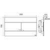 OLI Placca di Comando OLI Slim Dual Doppio Scarico in Abs Bianco