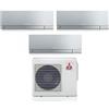 Mitsubishi Electric Condizionatore Mitsubishi Electric Trial Split Kirigamine Zen Silver 7000+7000+12000 con MXZ-3F68VF R-32 Wi-Fi Integrato