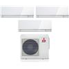 Mitsubishi Electric Condizionatore Mitsubishi Electric Trial Split Kirigamine Zen White 7000+7000+15000 con MXZ-3F54VF R-32 Wi-Fi Integrato