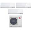 Mitsubishi Electric Condizionatore Mitsubishi Electric Trial Split Kirigamine Zen White 7000+7000+15000 con MXZ-3F68VF R-32 Wi-Fi Integrato