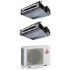 Mitsubishi Electric Climatizzatore Condizionatore Mitsubishi Electric Dual Inverter Canalizzabile (Canalizzato) SEZ-M 9+12 con MXZ-2F42VF R-32 Wi-Fi Optional 9000+12000