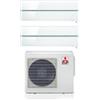 Mitsubishi Electric Climatizzatore Condizionatore Mitsubishi Electric Dual Split Inverter serie Kirigamine Style MSZ-LN 12+18 con MXZ-3F68VF Pearl White R-32 Wi-Fi Integrato Colore Bianco Perla 12000+18000