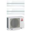 Mitsubishi Electric Climatizzatore Condizionatore Mitsubishi Electric Dual Split Inverter serie Kirigamine Style MSZ-LN 9+18 con MXZ-2F53VF Pearl White R-32 Wi-Fi Integrato Colore Bianco Perla 9000+18000