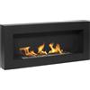Divina Fire Camino a bioetanolo biocamino da parete Siena Nero L 90 x P 12 x H 40