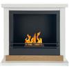 Divina Fire Camino a Bioetanolo Biocamino da Terra Divina Fire STOCCOLMA in Legno Bianco L75xP24xH68 cm
