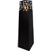 Divina Fire Camino a bioetanolo da giardino per esterno Vulcano Nero 40x40x145