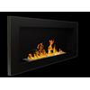 Divina Fire Camino a bioetanolo da parete o incasso Lucca Nero L 90 x P 12 x H 40