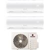 Kosami Condizionatore Dual Split Kosami Paros White 12+12 con 18-2 R-32 Wi-Fi Integrato