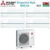 Mitsubishi Electric Climatizzatore Condizionatore Mitsubishi Electric Quadri Split Inverter serie Kirigamine Style MSZ-LN 9+9+9+12 con MXZ-4F72VF Pearl White R-32 Wi-Fi Integrato Colore Bianco Perla 9000+9000+9000+12000