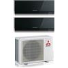 Mitsubishi Electric Condizionatore Dual Split Mitsubishi Electric Kirigamine Zen Black MSZ-EF 7+18 con MXZ-2F53VF R-32 Wi-Fi Integrato