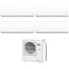 Fujitsu Condizionatore Quadri Split Fujitsu KJ White 7+7+7+7 con AOEG30KBTA4 R-32 Wi-Fi Integrato