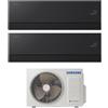 Samsung Condizionatore Dual Split Samsung WindFree Première Black 7+7 con AJ040TXJ2KG R-32 Wi-Fi Integrato