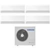 Samsung Condizionatore Quadri Split Samsung WindFree Première White 9+9+12+12 con AJ080TXJ4KG R-32 Wi-Fi Integrato