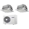 AUX Climatizzatore Condizionatore Aux Dual Split a Cassetta 12+12 con AM3-H24 R-410 12000+12000