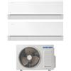 Samsung Condizionatore Dual Split Samsung WindFree Première White 12+12 con AJ050TXJ2KG R-32 Wi-Fi Integrato