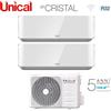 Unical Condizionatore Dual Split Unical Air Cristal 10+10 (9+9) con XMX2 18HE R-32 Wi-Fi Optional