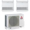 Mitsubishi Electric Climatizzatore Condizionatore Mitsubishi Pavimento MFZ-KT Dual Split Inverter 9000 + 12000 BTU con U.E. MXZ-2F42VF Gas R-32