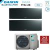 Daikin Climatizzatore Condizionatore Daikin Bluevolution Dual Split Inverter serie EMURA BLACK III 9+12 con 2MXM40N R-32 Wi-Fi Integrato 9000+12000 Colore Nero - Garanzia Italiana
