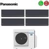Panasonic Climatizzatore Condizionatore Panasonic Quadri Split Inverter Serie Etherea Dark 7+7+7+7 con CU-4Z68TBE R-32 Wi-Fi Integrato Colore Grigio Grafite 7000+7000+7000+7000