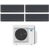 Panasonic Climatizzatore Condizionatore Panasonic Quadri Split Inverter Serie Etherea Dark 7+7+9+12 con CU-4Z68TBE R-32 Wi-Fi Integrato Colore Grigio Grafite 7000+7000+9000+12000