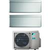 Daikin Climatizzatore Condizionatore Daikin Bluevolution Dual Split Inverter serie STYLISH TOTAL SILVER 12+15 con 2MXM68N R-32 Wi-Fi Integrato 12000+15000 Colore Grigio - Garanzia Italiana
