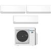 Panasonic Condizionatore Trial Split Panasonic Etherea White 7+7+7 con CU-3Z52TBE R-32 Wi-Fi Integrato
