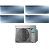 Daikin Climatizzatore Condizionatore Daikin Bluevolution Quadri Split Inverter serie EMURA SILVER III 7+7+7+12 con 4MXM68N R-32 Wi-Fi Integrato 7000+7000+7000+12000 Colore Argento - Garanzia Italiana