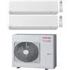 Toshiba Climatizzatore Condizionatore Toshiba Dual Split Inverter serie SHORAI EDGE 10000+10000 (9000+9000) con RAS-4M27U2AVG-E Wi-Fi Integrato Bianco 10+10 (9+9)