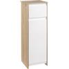 EasyComfort Mobile Bagno con Cassetto e Armadietto con Ripiano Regolabile Interno, in MDF, 32.6x30x90 cm