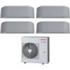 Toshiba Climatizzatore Condizionatore Toshiba Quadri Split Inverter serie HAORI 10+10+10+13 (9+9+9+12) RAS-4M27U2AVG-E R-32 Wi-Fi Integrato 10000+10000+10000+13000 (9000+9000+9000+12000) Grigio Chiaro