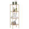 EasyComfort Mobile Bagno Moderno a 4 Livelli Antiribaltamento in Bambù, 33x31x110 cm, color Legno