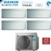 Daikin Climatizzatore Condizionatore Daikin Bluevolution Quadri Split Inverter serie STYLISH TOTAL SILVER FTXA-BS 9+9+9+12 con 4MXM80N R-32 Wi-Fi Integrato 9000+9000+9000+12000 colore GRIGIO Garanzia Italiana- Novità 2020