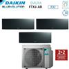 Daikin Climatizzatore Condizionatore Daikin Bluevolution Trial Split Inverter serie EMURA BLACK III 7+7+7 con 3MXM52N R-32 Wi-Fi Integrato 7000+7000+7000 Colore Nero - Garanzia Italiana