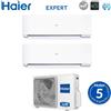 Haier Climatizzatore Condizionatore Haier Dual Split Inverter serie EXPERT 12+12 con 2U50S2SM1FA-3 R-32 Wi-Fi Integrato 12000+12000